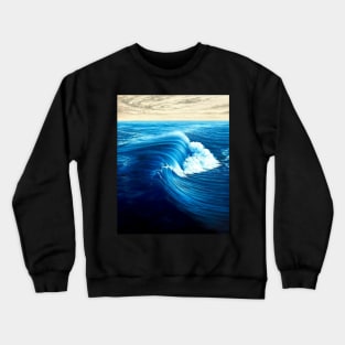 Majestic ocean waves painting Crewneck Sweatshirt